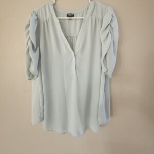 Torrid Harper 3/4 Sleeve Blouse- Mint Green